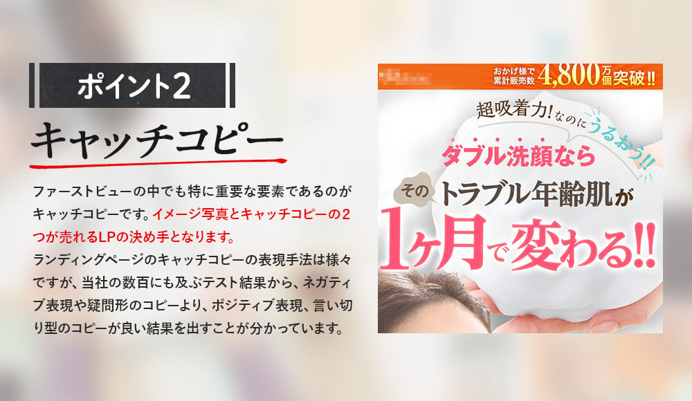 ポイント2　キャッチコピー